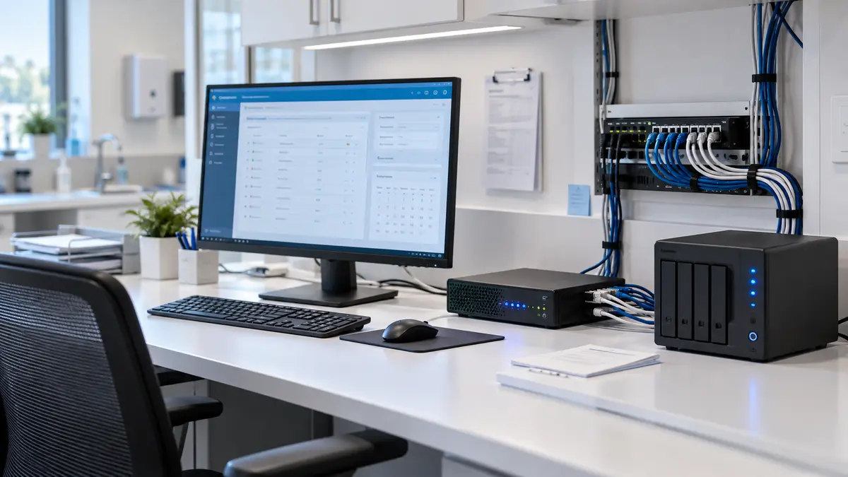 Δίκτυο, workstation και backup υποδομή για ιατρείο